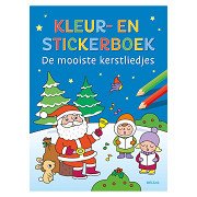 Weihnachtslieder-Mal- und Stickerbuch