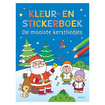 Weihnachtslieder-Mal- und Stickerbuch