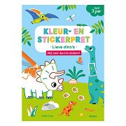 Kleur- en Stickerpret - Lieve Dino's