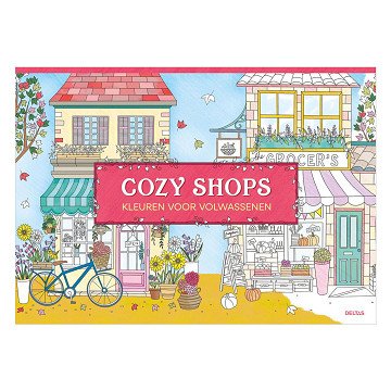 Cozy Shops - Coloring for Adults