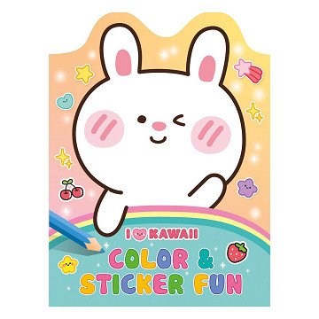 Kawaii Color and Sticker Fun Kleurboek