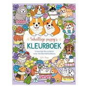 Malbuch mit niedlichen Welpen