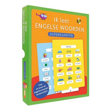 Ich lerne englische Wörter mit Übungskarten.