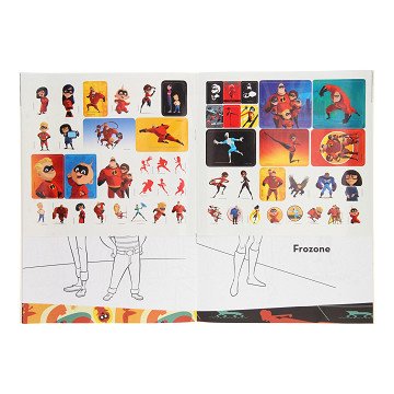 Incredibles 2 Coloring Book with Stickers