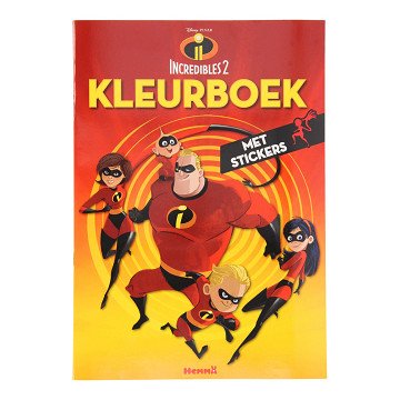 Incredibles 2 Coloring Book with Stickers