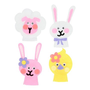 Make your own Easter Finger Puppets, 4 pcs.