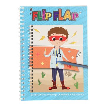 Flip Flap Coloring Book - Blue