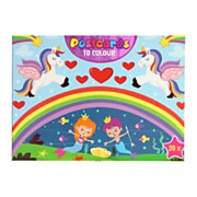 Postcards Coloring for Kids - Unicorn