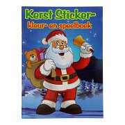 Weihnachtsaufkleber und Malbuch