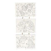 Canvas Painting Set Unicorn, set of 3 pieces.