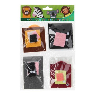 Bastelset Fingerpuppen basteln - Wilde Tiere