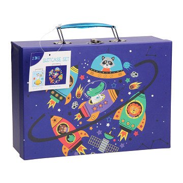 Kinderkoffer-Set 2in1 - Weltraum, 2tlg.