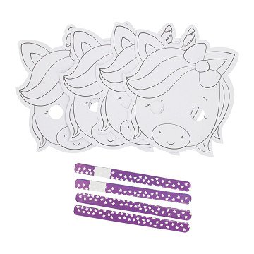 Masks Coloring - Unicorn, 4pcs