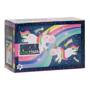 Jigsaw Puzzle Glow in the Dark - Unicorn, 100 pcs.