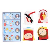 Make your own Felt Finger Puppets Sinterklaas, 4 pcs.