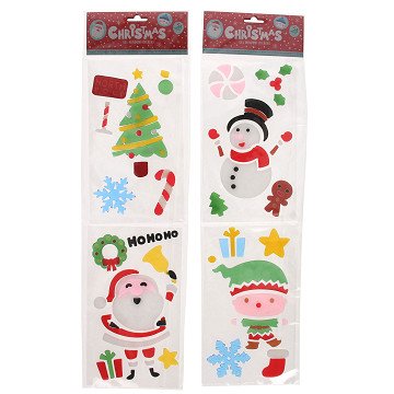 Gel Raamstickers Kerst