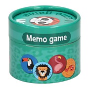 Memo game Animals in Round Storage Box