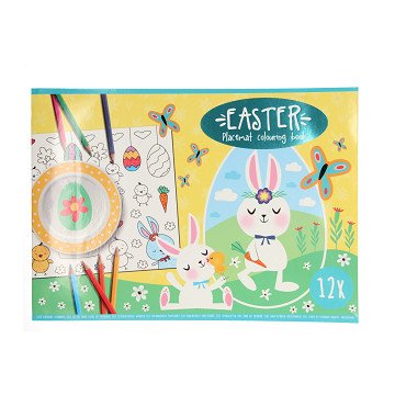 Placemats Coloring Book Easter, 12 pcs.