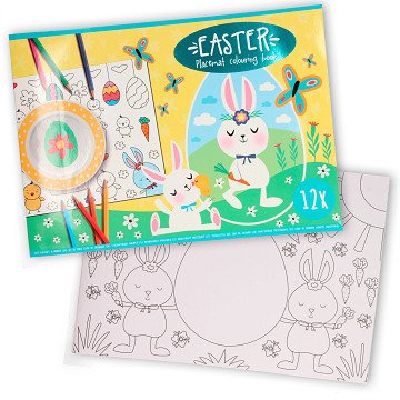 Placemats Coloring Book Easter, 12 pcs.