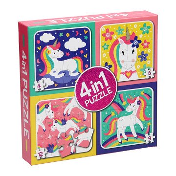 4-in-1 Puzzle - Unicorn