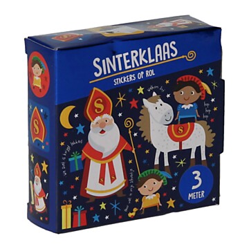 Sinterklaas stickers on a roll, 3 meters