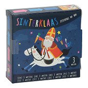 Sinterklaas stickers on a roll, 3 meters