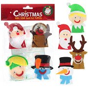 Make your own Felt Finger Puppets Christmas, 4 pcs.