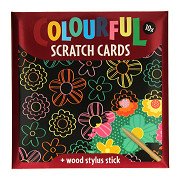 Scratch Cards - Flowers, 10 Sheets