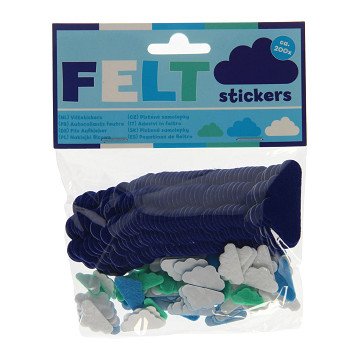 Felt stickers - Clouds, 200 pcs.