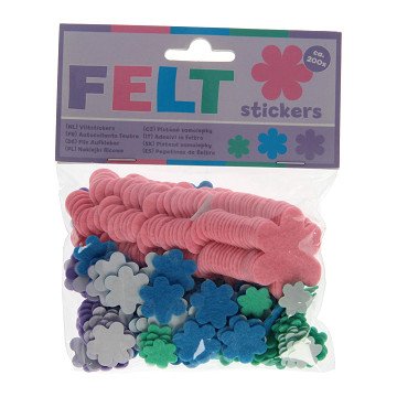 Felt stickers - Flowers, 200 pcs.