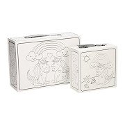Color your own Unicorn Suitcases, Set of 2