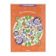 Ich male Mandalas mit Dinosauriern aus