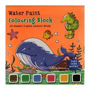 Waterverfkleurboek Set Zeedieren
