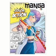 Manga Color Action Coloring Book