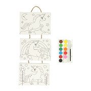 Canvas Paintings On Rope - Unicorn, 3 pcs