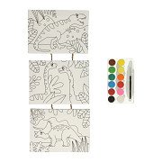 Canvas Paintings On Rope - Dino, 3 pcs