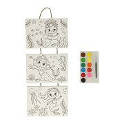 Canvas Paintings On Rope - Mermaid, 3 pcs