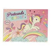 Postcards Coloring Unicorn