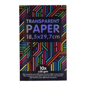 Transparentpapier farbig, 10 Stk.