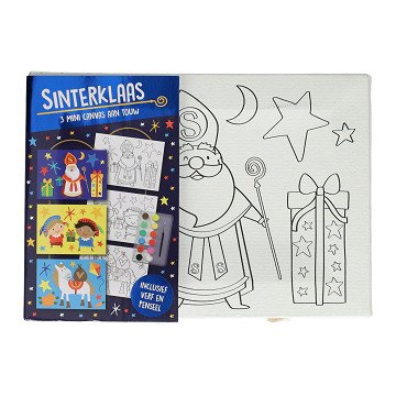 Canvas Collage Sinterklaas Paint Set, 3 pcs.