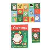 Treat Set Christmas Coloring Set with Chalk and Stickers