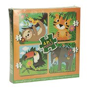 4in1 Puzzle Jungle Animals