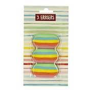 Erasers Rainbow, 3 pcs.