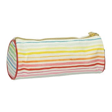 Pencil Case with Colored Stripes