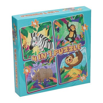 Jigsaw puzzle 4in1 - Wild Animals, 12 pcs.
