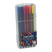 Fineliner set in storage box, 12 pcs.