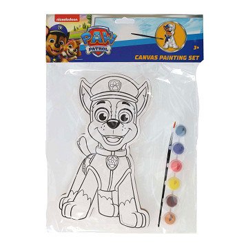 Canvas Painting PAW Patrol - Chase - incl. Brush and 6 colors of paint