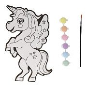 Leinwandbild - Einhorn - inkl. Pinsel und 6 Farben