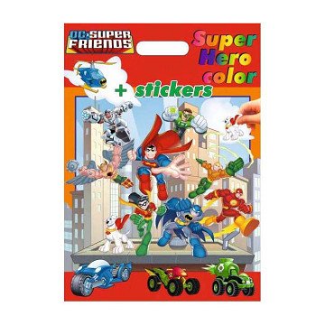 DC Superfriends Super Hero Coloring and Sticker Book