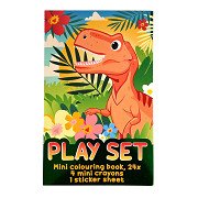 Treat Set - Coloring Book, Crayons and Sticker Sheet - Dino
